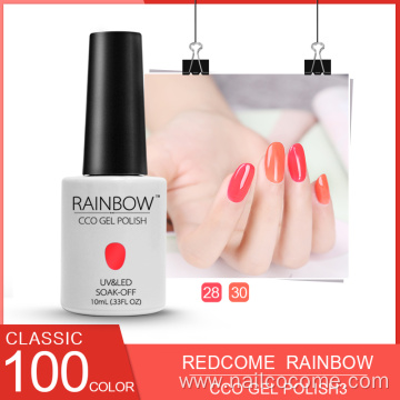 CCO rainbow nail gel polish uv gel wholesale price hot selling with fashion colors